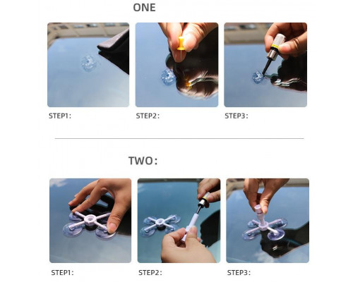 Набір для ремонту тріщин та сколів лобового скла Icar полімерний клей (AL050844)