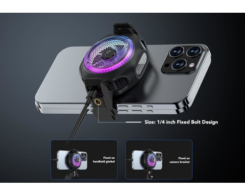 Кулер магнітний 2в1 із затискачем для смартфона Black Shark magnetic cooler 4 pro Кулер магнітний 2в1 із затискачем для смартфона Black Shark magnetic cooler 4 pro