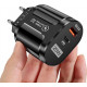 Зарядний пристрій Mirrow USB Type-C Super Charge/Quick Charge 3.0 PD 20W Black (366589741)