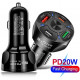 Автомобільний зарядний пристрій No Brand CWa 2USB 2Type-C PD20W QC 3.0 Black (70250551)