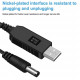 Кабель для роутера USB DC живлення від Power Bank Fonken із трансформатором 12V з перехідником 5.5 - 3.5 мм Чорний