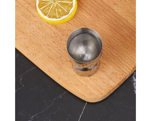 Джигер барний двосторонній ТМ мірна склянка 20/40 мл Сріблястий (С051371)