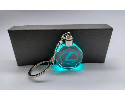 Брелок автомобільний на ключі GF Lexus з підсвічуванням 11 см Прозорий (С051076)