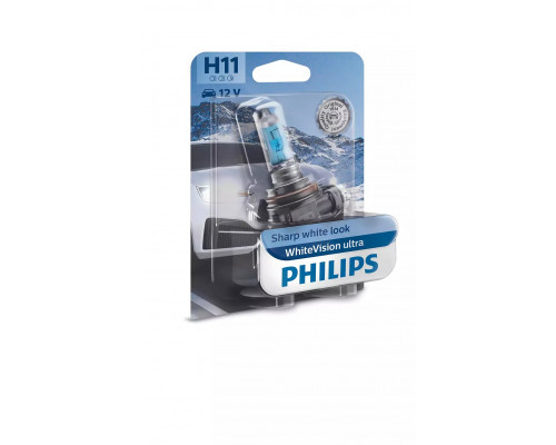 Галогенова лампа Philips 12362WVUB1 H11 55W 12V PGJ19-2 WhiteVision ultra +60% 4000K B1 Галогенова лампа Philips 12362WVUB1 H11 55W 12V PGJ19-2 WhiteVision ultra +60% 4000K B1