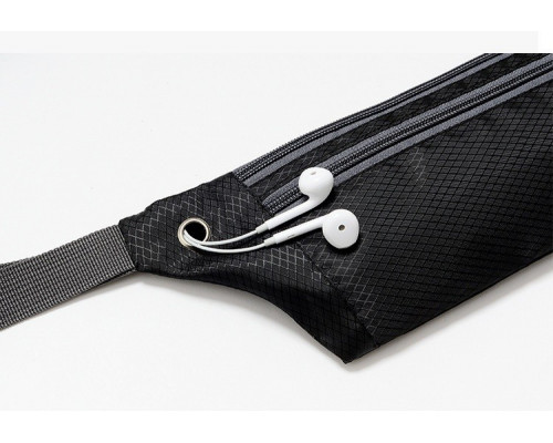 Сумка для бігу на пояс RunBag Водонепроникна 31х11 см Black (33535521)
