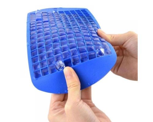 Форма для льоду силіконова СМ Кубики 160 комірок 23х12 см Синій (С051361)