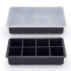 Форма для льоду силіконова Ice з кришкою Кубики 8 комірок 21x11.5x5 см Чорний (С051353)