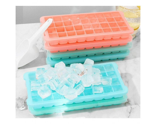 Форма для льоду силіконова СМ з кришкою Кубики 36 комірок 26х12х3 см Блакитний (С051360)