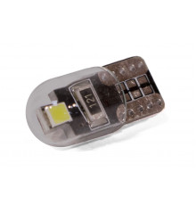 Світлодіодна лампа StarLight T10 2 діода 2835 12V 0.5W WHITE / мультиполярна в прозорій колбі / друкована плата