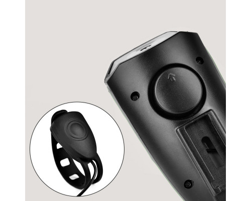 Ліхтар велосипедний X-BALOG BL-7588 Black фара зі звуковим сигналом Ліхтар велосипедний X-BALOG BL-7588 Black фара зі звуковим сигналом
