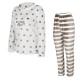 Жіноча піжама Lesko Heart 2XL White-Brown