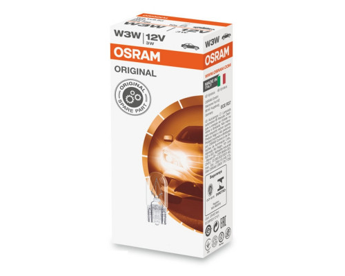 Вказівна лампа розжарювання Osram 2821FS W3W 12V W2.1X9.5D Вказівна лампа розжарювання Osram 2821FS W3W 12V W2.1X9.5D