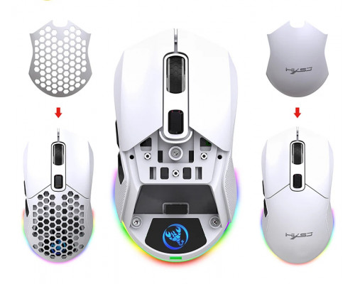 Миша бездротова HXSJ Т28 з акумулятором та RGB підсвічуванням 2,4G+Bluetooth White Миша бездротова HXSJ Т28 з акумулятором та RGB підсвічуванням 2,4G+Bluetooth White