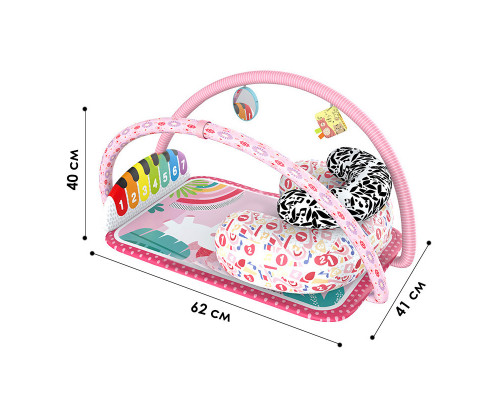 Дитячий розвиваючий килимок YRB SDZ-1817 Pony Рожевий 40х62х41 см 13202-84442