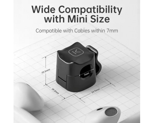 Кабельний органайзер KULA 6 шт Чорний 487638704