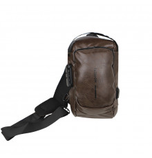 Сумка нагрудна через плече No Brand 694 32х16х10 см Dark Brown