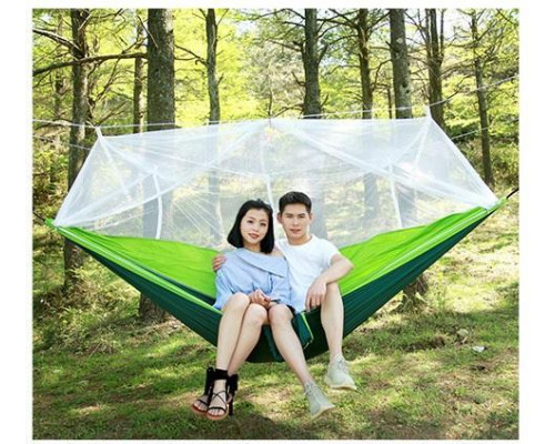 Гамак туристичний з москітною сіткою двомісний підвісний Camp 260x140 см Чорний (C051058)