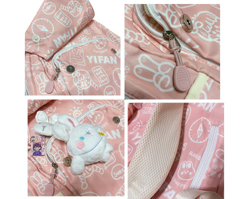 Рюкзак підлітковий Lesko 230632 Зайчик 20 л Pink Рюкзак підлітковий Lesko 230632 Зайчик 20 л Pink