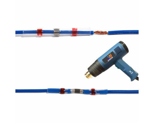 Термозбіжна гільза з припоєм PR термоусадка 1.5-2.5 мм² 50 шт Синій (C050947-50)