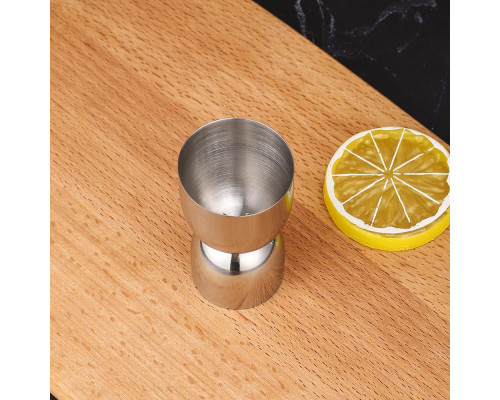 Джигер барний двосторонній ТМ мірна склянка 20/40 мл Сріблястий (С051371)