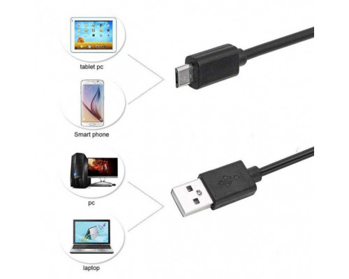 Цифровий ендоскоп камера ZCF USB/micro USB 2м Чорний (HbP87451)
