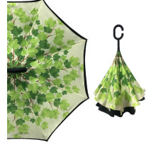 Парасолька зворотного додавання Up-Brella Листя Зелений (2907-13259)
