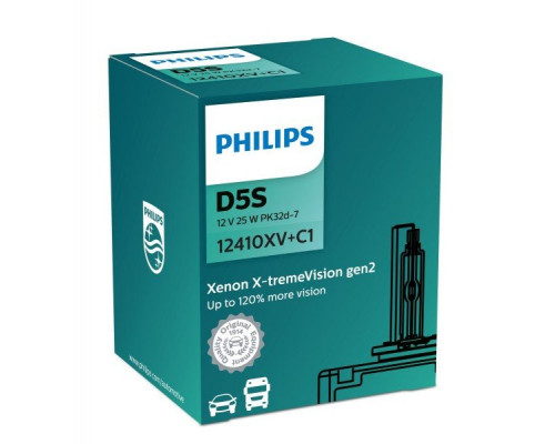 Ксенонова лампа Philips Xenon D5S X-treme Vision gen2 12410XVC1 +150% Ксенонова лампа Philips Xenon D5S X-treme Vision gen2 12410XVC1 +150%