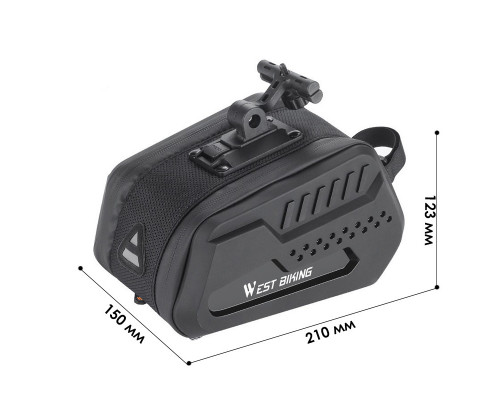 Велосумка під сідло велосипеда West Biking YP0707306 2,7 л Black 13352-85816