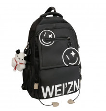 Рюкзак підлітковий WEI'ZN 20237 Black з брелоком 35 л