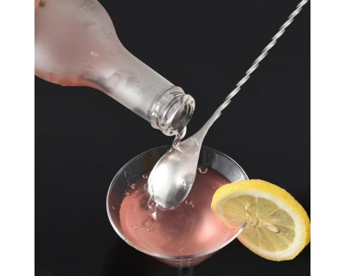 Набір барних коктейльних ложок ТМ з нержавіючої сталі 25,5 см 3 шт Сріблястий (С051370-3)