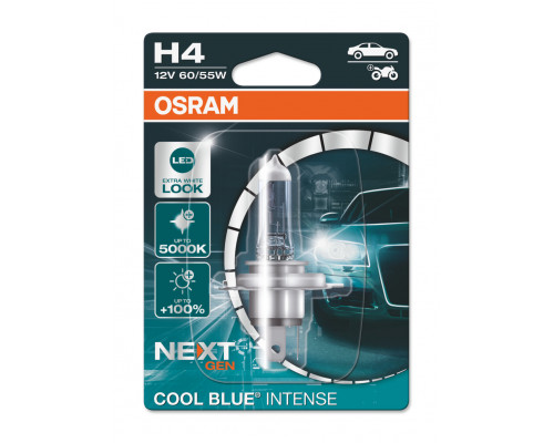 Галогенова лампа Osram H4 12V 60W P43t Cool Blue Intense Next Gen (64193CBN-01B) Галогенова лампа Osram H4 12V 60W P43t Cool Blue Intense Next Gen (64193CBN-01B)