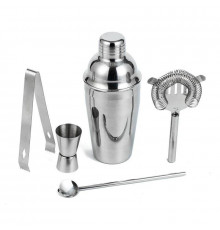 Набір для бару ТМ для приготування коктейлів 550 мл 5 предметів Сріблястий (С051366)