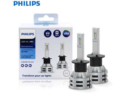 Комплект діодних ламп PHILIPS 11258UE2X2 H1 19W 12-24V Ultinon Essential G2 6500K Комплект діодних ламп PHILIPS 11258UE2X2 H1 19W 12-24V Ultinon Essential G2 6500K