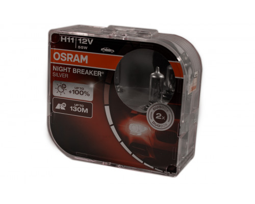 Автолампа OSRAM 64211NBS Night Breaker Silver +100 H11 55W 12V PX29t 10X2 HardDuopet Автолампа OSRAM 64211NBS Night Breaker Silver +100 H11 55W 12V PX29t 10X2 HardDuopet