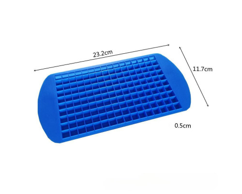 Форма для льоду силіконова СМ Кубики 160 комірок 23х12 см Синій (С051361)