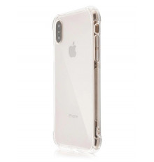 Силіконовий протиударний чохол панель + скло 9Н на Iphone Х/ХS прозорий Case (6356456465)