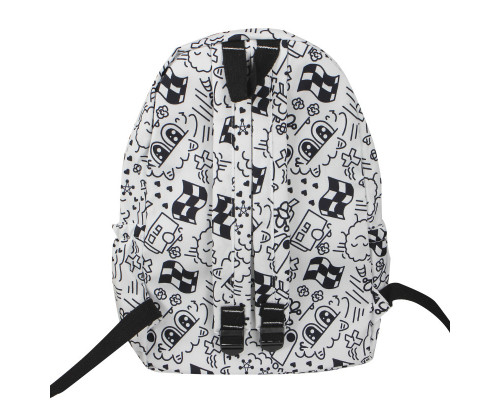 Рюкзак підлітковий No Brand 5154 31х13 см White-Black 13081-84480