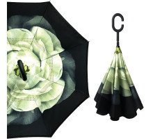 Парасолька зворотного додавання Up-Brella Біла Гарденія (2907-13251)