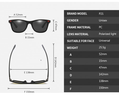 Сонцезахисні окуляри SUNI Поляризаційні Захист від УФ UV 400 Чорний (437827222)