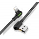 Двосторонній зарядний кабель для iPhone iPad McDodo 90 ° USB to Lightning з LED підсвічуванням 3 м