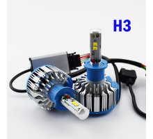 Комплект LED ламп TurboLed T1 H3 6000K 50W 12/24v CanBus з активним охолодженням