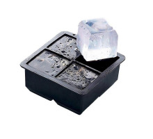 Форма для льоду силіконова Ice Кубики 4 комірки 11х11х5 см Чорний (С051348)