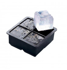 Форма для льоду силіконова Ice Кубики 4 комірки 11х11х5 см Чорний (С051348)