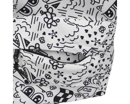 Рюкзак підлітковий No Brand 5154 31х13 см White-Black 13081-84480