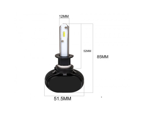 Комплект LED ламп HeadLight S1 H1 6000K 4000lm з радіатором Комплект LED ламп HeadLight S1 H1 6000K 4000lm з радіатором