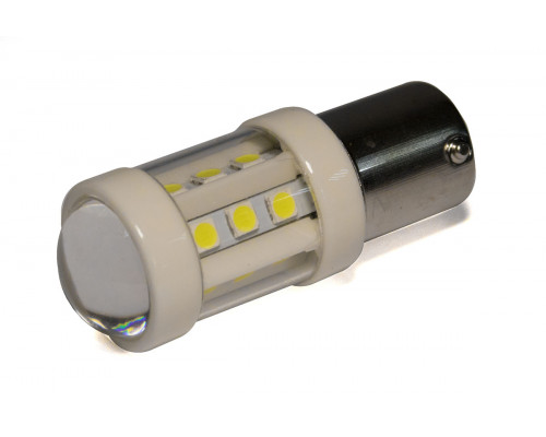 Світлодіодна лампа StarLight T25 18 діодів SMD 12-24V 6.5W WHITE прозора лінза Світлодіодна лампа StarLight T25 18 діодів SMD 12-24V 6.5W WHITE прозора лінза