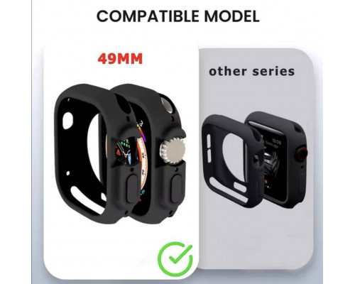 Захисний чохол для Apple Watch СВ 49 мм Ultra Чорний 457767764 Захисний чохол для Apple Watch СВ 49 мм Ultra Чорний 457767764