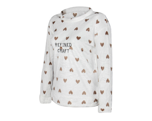 Жіноча піжама Lesko Heart 2XL White-Brown Жіноча піжама Lesko Heart 2XL White-Brown