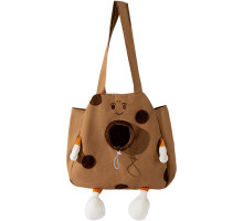 Сумка-переноска для котів та собак No Brand Сookies 2404SXMJ3153 38х41 см Brown 13143-84841