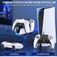 Зарядка для джойстика BebonCool PlayStation 5 PS5 DualSense Dualsense Edge на 2 геймпади з LED RGB Білий